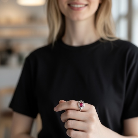 GIA Cert. NO-HEAT or TREATMENTS, Nautral Ruby & Diamond Ring, 14k, sz 6, RARE! - Picture 17 of 17